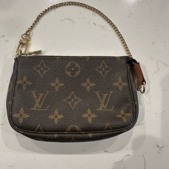 Louis Vuitton Dark Brown Monogram Wristlet - Picture 1 of 6